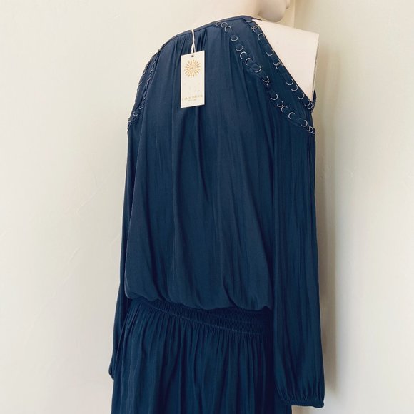 COPY - NWT Ramy Brook Alicia Navy Cold Shouder Dress - Picture 9 of 13